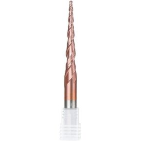 1pcs Carbide Tapered End Mill 2 Flute Ball Nose Mills R0.25-R2.0 Tungsten Solid Titanium Coating Cutter Milling Tool(R0.5x15x3.175x40) in Kuwait