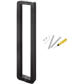 Interior Exterior Door Pull Push Handle/Shower Glass Door Handles, Two-Side Design Commercial Modern Entry Door Handle, Sliding Barn Door Handle Pull (Black 62.5cm(24.6in)) in Saudi Arabia