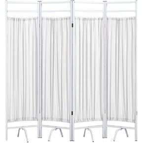 Beauty Salon Privacy Screen,3/4/5/6 Panels Office Divider,Iron Temporary Partition Wall Panels,Double-Layer Fabric for Offices Hospital(Color 5,5-Panel) in Saudi Arabia