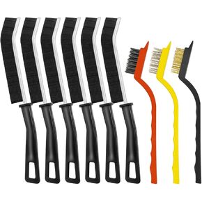 9PCS Crevice Cleaning Brush, Hard Bristle Scrub Brushes Tools for Deep Cleaning Gap, Multifunctional Grout Brush for Home, Bathroom, Kitchen, Window and Corners in Saudi Arabia
