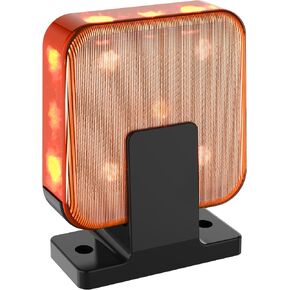 blütezeit IP54 مقاوم للطقس 12 فولت - 240 فولت تيار متردد/تيار مستمر، ضوء تحذير وامض عالمي LED، مصباح إنذار عالمي لفتحات البوابة المنزلقة والتأرجح مع إشارة برتقالية، ضوء عالي السطوع in Kuwait