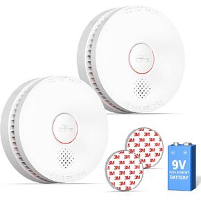 SITERWELL Smoke Detector, 10 Year Product Life Fire Alarm with Magnetic Fastening Kit, Smoke Alarm with Photoelectric Sensor and Low Battery Warning Function for House, UL217-10th Listed,GS509A,2 Pack in Saudi Arabia