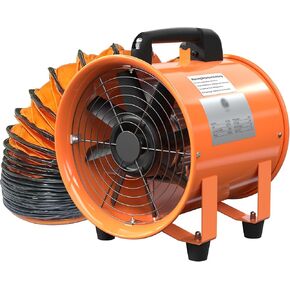 12 Inch Utility Blower Fan 2300CFM Industrial Portable Exhaust Fan with 16.4Ft Duct Hose, 3420 r/min High Velocity Ventilation Extraction and Ventilation Fan in Saudi Arabia
