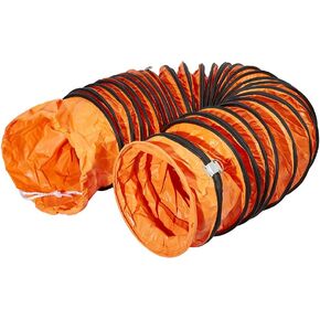 PVC Flexible Duct Hose, HVAC Duct Hosing Flame Retardant for Ventilator Utility Blower Fan with Adjustable Rope and D-Ring, Easy Storage (16inx25ft) in Saudi Arabia
