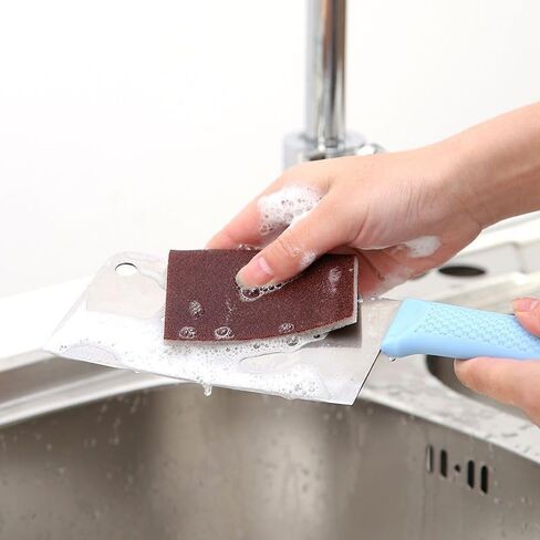 3pcs Diamond Sponge Scouring Pads, Multi-Purpose Emery Sanding Cloth for Kitchen Cleaning, Pot Scrubbing, Dish Washing, Rust Removal and Household Use 3.54"x5.31" in Saudi Arabia