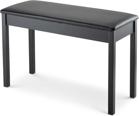 OnStage Organ Bench - 35″ Wide Piano Stool - Ergonomic Pedal Keyboard Seat, Leatherette Cushion, Solid-Wood Legs and Frame, 330LB Weight Capacity, Nonslip Rubber Feet, Instrument Accessories, Black in Saudi Arabia