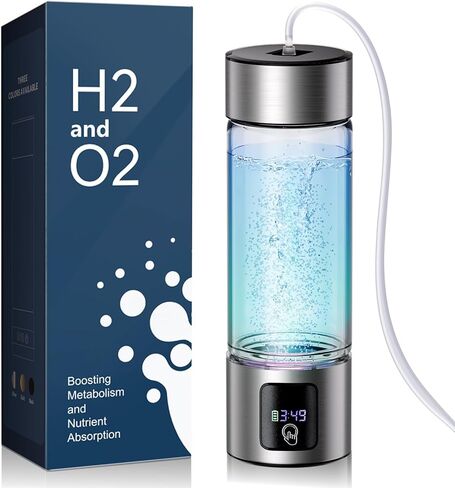 New Upgrade Hydrogen Water Bottle Generator【Industry TOP - 24-Hour Hydrogen Lock】【NO.1 Double Hydrogen Content】| 0 Chlorine & 0 Ozone | 100% Leak-Proof Seal, Sports Hydrogen Water Bottle for Gym in Saudi Arabia