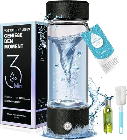 New Upgrade Hydrogen Water Bottle Generator【Industry TOP - 24-Hour Hydrogen Lock】【NO.1 Double Hydrogen Content】| 0 Chlorine & 0 Ozone | 100% Leak-Proof Seal, Sports Hydrogen Water Bottle for Gym in Saudi Arabia