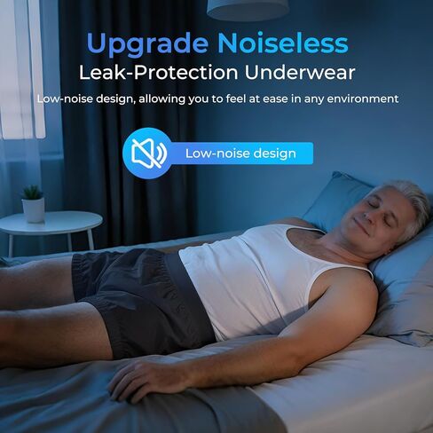 Carer Adult Diaper Cover Noiseless Waterproof Incontinence Underwear with Adjustable Leg Buckles Adult Leakproof Underwear for Incontinence Reusable Protective Briefs for Men Women(Black,X-Large) in Kuwait