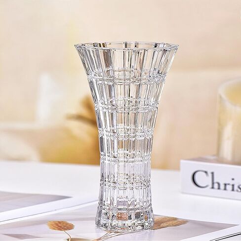 Clear Crystal Vase,Glass Flower Vase Thickening Design for Home Decor Centerpieces, Wedding, Mothers Gift in Saudi Arabia