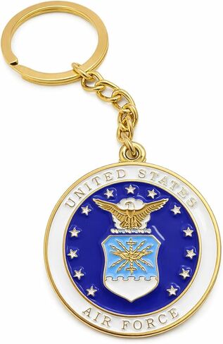 سلسلة مفاتيح مرخصة رسميًا من القوات الجوية الأمريكية (USAF) | قطر 1.5 سم | هدية مثالية للطيار والمحاربين القدامى والعسكريين in Saudi Arabia