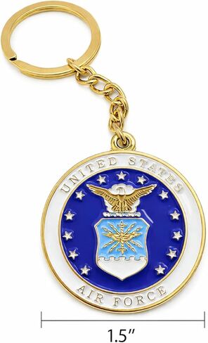 سلسلة مفاتيح مرخصة رسميًا من القوات الجوية الأمريكية (USAF) | قطر 1.5 سم | هدية مثالية للطيار والمحاربين القدامى والعسكريين in Saudi Arabia