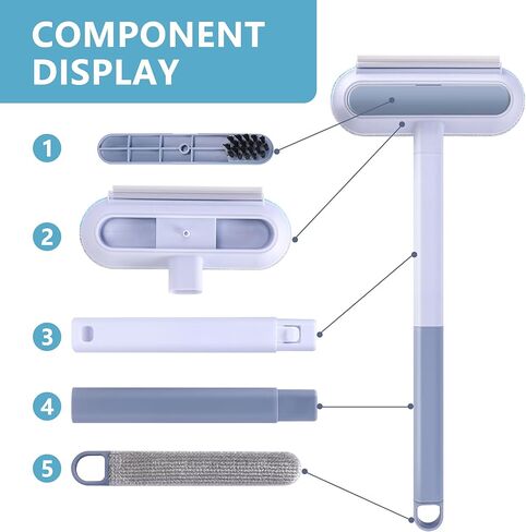 moonoom 2 Pcs 4 in1 Mesh Screen Cleaner, Detachable Window Screen Cleanning Brush with Wet and Dry Dual-Use, Multi-functional Window Glass Net Cleaner Tool for Dusty Corners in Saudi Arabia