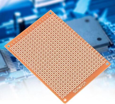 Solderable Breadboard, 10PCS 5x7cm Single Side Universal, Prototype PCB Board, Perfboard for DIY Soldering Projects, for Electronics Hobbyists, Students, Makers, Engineers, Home La in Saudi Arabia