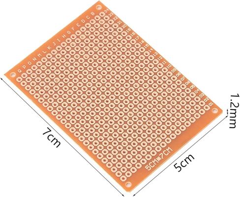 Solderable Breadboard, 10PCS 5x7cm Single Side Universal, Prototype PCB Board, Perfboard for DIY Soldering Projects, for Electronics Hobbyists, Students, Makers, Engineers, Home La in Saudi Arabia