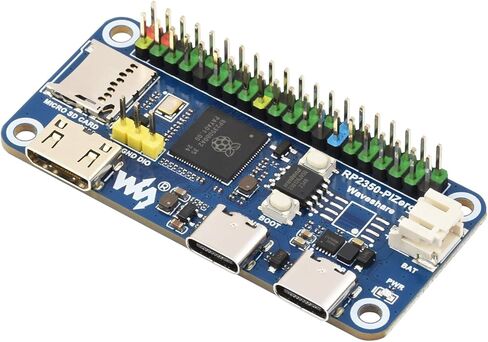 waveshare RP2350-PiZero Development Board Based On Raspberry Pi RP2350 Microcontroller,Onboard DVI Interface, TF Card Slot and PIO-USB Port,Compatible with Raspberry Pi 40PIN GPIO Header in Saudi Arabia