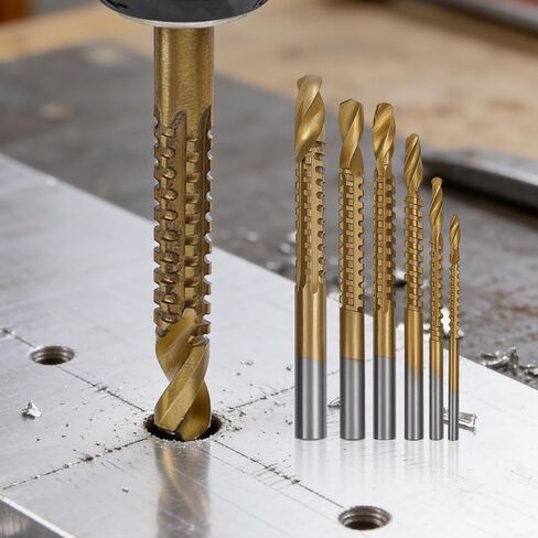 3Pcs HSS Twist Drill Bits Set 3-8mm Serrated Grooving Cutting Tap Spiral Saw Wood Metal Plastic Hole Saw Titanium Drill Tools in Saudi Arabia