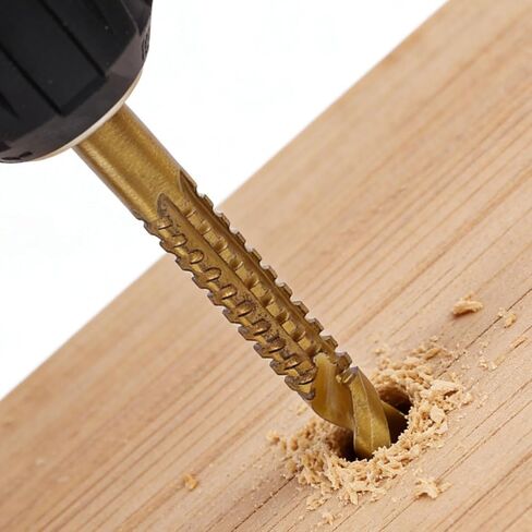 3Pcs HSS Twist Drill Bits Set 3-8mm Serrated Grooving Cutting Tap Spiral Saw Wood Metal Plastic Hole Saw Titanium Drill Tools in Saudi Arabia