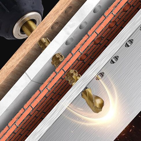 3Pcs HSS Twist Drill Bits Set 3-8mm Serrated Grooving Cutting Tap Spiral Saw Wood Metal Plastic Hole Saw Titanium Drill Tools in Saudi Arabia
