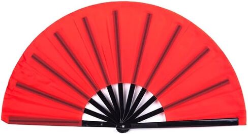 Hand Held Fan for Women Foldable Large Folding Fan Handheld Nylon Cloth Foldable Hand Fan Folding Fan for Dance, Decorations, Festival(White) in Saudi Arabia