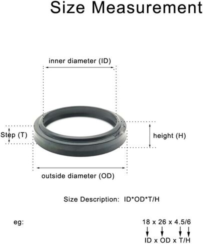 2PCS Polyurethane PU Hydraulic Oil Seal Cylinder Dust-Proof Hydraulic Seal, ID * OD * T/H(30x38x5x6.5mm) in Saudi Arabia