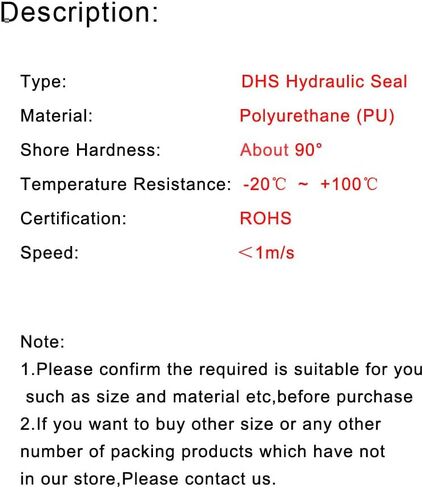 2PCS Polyurethane PU Hydraulic Oil Seal Cylinder Dust-Proof Hydraulic Seal, ID * OD * T/H(30x38x5x6.5mm) in Saudi Arabia