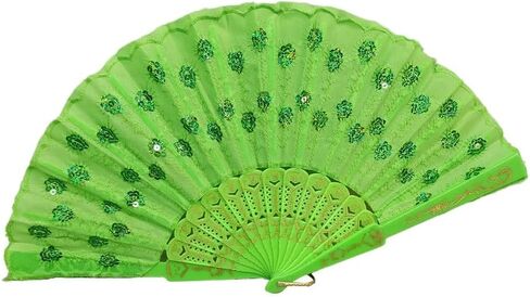 Folding Fans Silk Folding Fans Bamboo Handheld Fans Folding Pocket Purse Hand Fan Silk Fabric Fans Hand Holding Fans for Party, Wedding, Gifts in Saudi Arabia