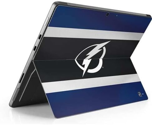 ملصق Skinit للكمبيوتر اللوحي متوافق مع Surface Pro 8 - تصميم جيرسي مرخص رسميًا من NHL Tampa Bay Lightning Alternate in Saudi Arabia