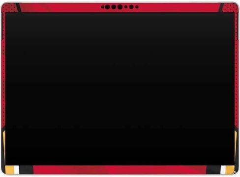 ملصق Skinit للكمبيوتر اللوحي متوافق مع Surface Pro 8 - تصميم جيرسي منزلي مرخص رسميًا من NHL Calgary Flames in Saudi Arabia