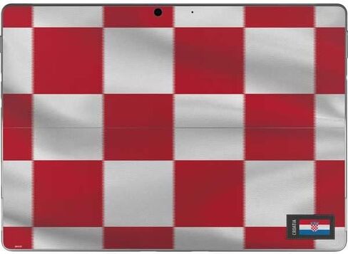 ملصق Skinit للكمبيوتر اللوحي متوافق مع جهاز Surface Pro 8 المصمم في الأصل بتصميم علم كرواتيا لكرة القدم in Saudi Arabia