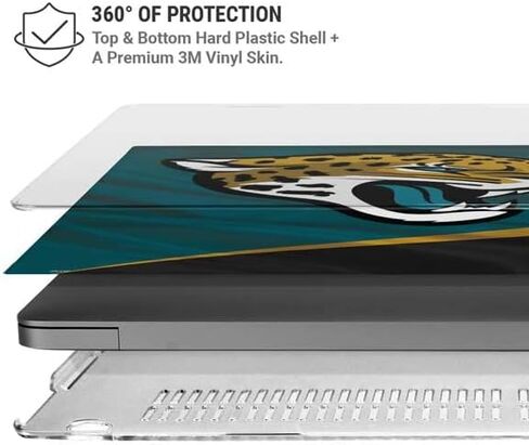 Skinit Case + Skin Compatible with MacBook Pro 14in (2021) - Officially Licensed NFL Jacksonville Jaguars Flag Design in Saudi Arabia