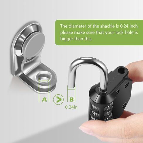 KeeKit Combination Lock, 4 Digit Combination Padlock, Waterproof Gate Lock, Resettable Combo Lock for Locker, Gym, Cases, Toolbox, School, 2 Pack - Black in Saudi Arabia