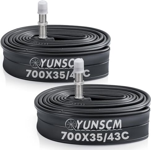 YUNSCM 700C Bike Tubes 700x35C/38C/40C/42C/43C Inner Tubes Premium Butyl Rubber Compatible with 700x35C 700x38C 700x40C 700x42C Bike Bicycle Tire Tubes TR4A-40mm Schrader Valve 2-PCS in Saudi Arabia