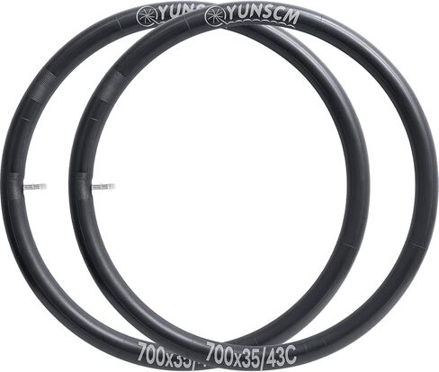 YUNSCM 700C Bike Tubes 700x35C/38C/40C/42C/43C Inner Tubes Premium Butyl Rubber Compatible with 700x35C 700x38C 700x40C 700x42C Bike Bicycle Tire Tubes TR4A-40mm Schrader Valve 2-PCS in Saudi Arabia