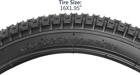YUNSCM 2-PCS 16" إطارات دراجة 16x1.95/53-305 متوافقة مع دراجة الأطفال 16x1.95 إطارات دراجات مداس لجميع التضاريس in Saudi Arabia