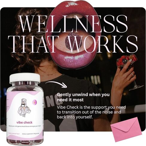 Balancing Act - Vibe Check Magnesium Gummies for Women – Melatonin-Free Calm & Relaxation Support with Magnesium, Chamomile & Lemon Balm – BlackBerry Lavender – 60 Count (30-Day Supply) in Saudi Arabia