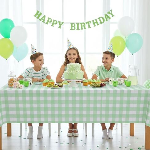 3 Packs Pink Gingham Tablecloth 54 x 108 Inches Pink and White Checkered Disposable Plastic Waterproof Picnic Table Cover for Camping and Birthday Party Supplies in Saudi Arabia