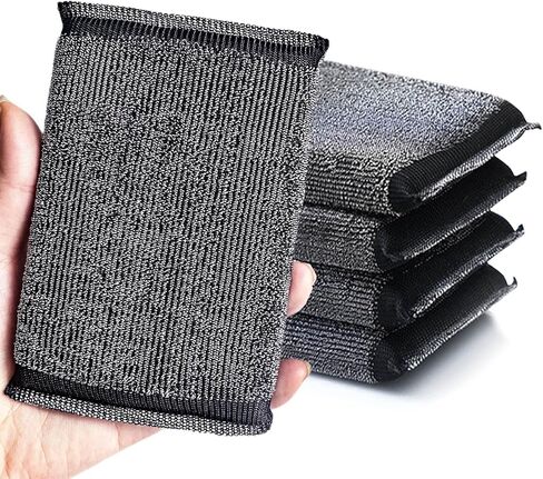 Kitchen Sponges for Dishes Steel Wool Scrubber Sponges for Kitchen Heavy Duty Non-Scratch Scrubbing Cleaner (6 Pack) (Colours) in Saudi Arabia