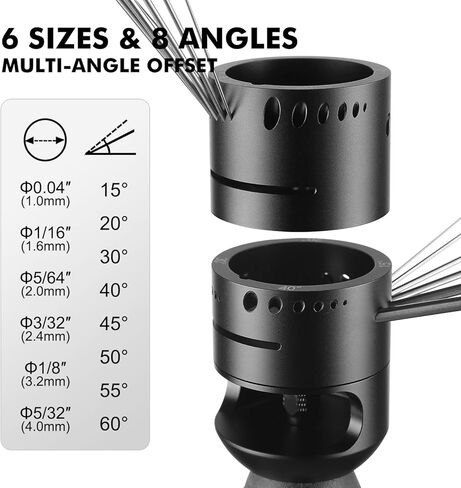 Dual-Head Tungsten Sharpener Grinder - 8 Angles & 6 Sizes for TIG Welding, Plug & Play Precision-Aligned Heads with Flat Grinding Block & Cut-Off Slot, 4 Diamond Wheels & 2 CNC Mandrels​ in Saudi Arabia