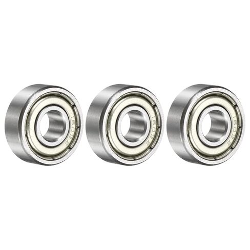 uxcell 3 Pcs 1602ZZ Deep Groove Ball Bearing 1/4" x 11/16" x 1/4" Double Metal Sealed, Chrome Steel Bearings in Saudi Arabia