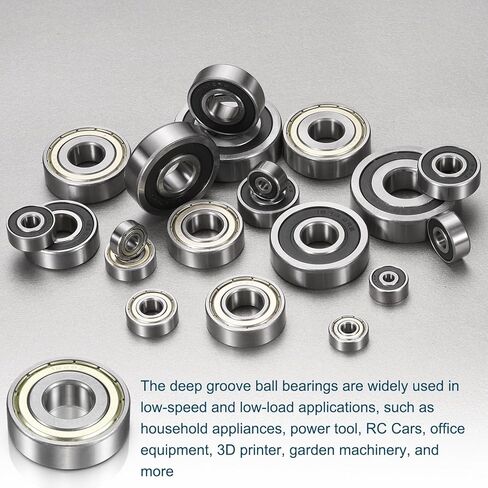 uxcell 3 Pcs 1602ZZ Deep Groove Ball Bearing 1/4" x 11/16" x 1/4" Double Metal Sealed, Chrome Steel Bearings in Saudi Arabia