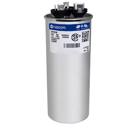 Compatible Replacement for Totaline - P291-4054RS Run Capacitor Round 370/440V Dual 40/5MFD by JustCapacitors in Saudi Arabia