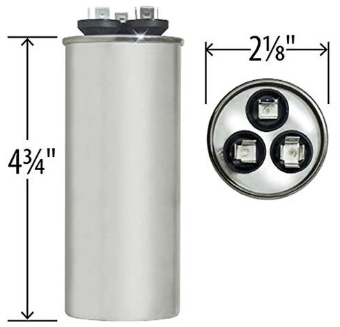 Compatible Replacement for Totaline - P291-4054RS Run Capacitor Round 370/440V Dual 40/5MFD by JustCapacitors in Saudi Arabia