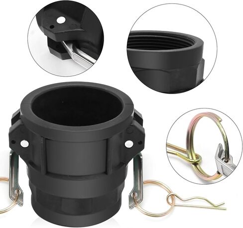 Anxingo 2Pcs Camlock Fittings, Female Coupler with Female NPT D-200, 2'' cam Lock Fittings Couplings in Saudi Arabia