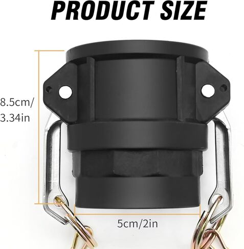 Anxingo 2Pcs Camlock Fittings, Female Coupler with Female NPT D-200, 2'' cam Lock Fittings Couplings in Saudi Arabia