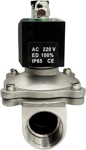1/2 3/4 1 2 Inch Normally Closed Electric Solenoid Valve Water 24V 230V 12V Stainless Steel DIN Coil High Temperature 1Pcs(NBR-SEAL_120VAC) in Saudi Arabia