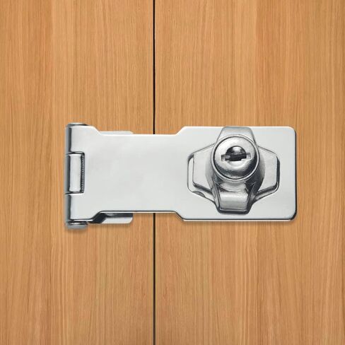 TOVOT 2PCS 3" Keyed Hasp Locks Door Hasp Latches Lock Padlock Latches with Screws Locking Hasp for Cabinet Drawer(Keyed Alike) in Saudi Arabia