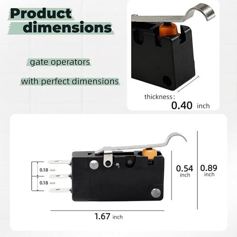 (عبوتان) مفتاح حد K23-50099 Q029 بديل 12 فولت لفتحة بوابة Liftmaster sl3000ul، Elite SL3000، CSW200، RoboSlide RSL12V، RoboSwing RSW12V Hercules Gate Operators - متوافق مع Q329، Q392 in Kuwait