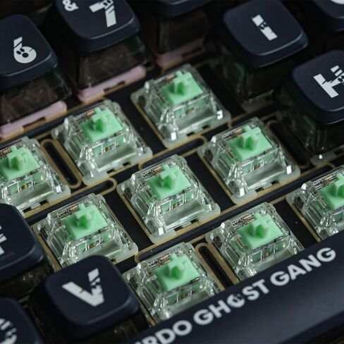 مفاتيح لوحة المفاتيح GATERON Baby Kangaroo 2.0، مفاتيح RGB LED ثقيلة اللمس 5 دبابيس خضراء 22 مم مزدوجة المرحلة زنبركية من المصنع مسبقة التشحيم 59gf مفاتيح للوحة المفاتيح الميكانيكية MX (70 قطعة) in Saudi Arabia