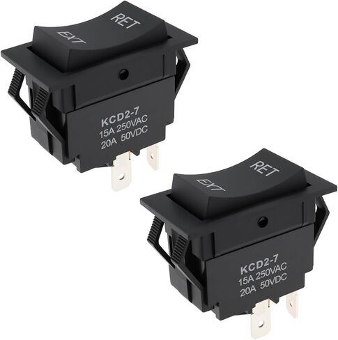2pcs 4Pin Momentary RV Jack Rocker Switch KCD2-7 15A 250V for Tongue Jack Retract Extend in Saudi Arabia
